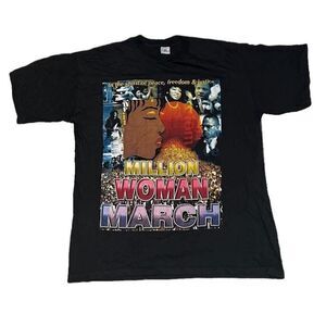 Vintage 1997 Single Stitch Million Woman March Tee Size XXL